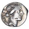 Man. Acilius Glabrio AR Denarius - Valetudo  Holding a Serpent
